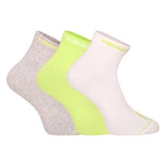 Шкарпетки Head QUARTER 3P UNISEX сірий, зелений, білий Уні 35-38 00000025249