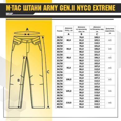 Брюки тактические M-Tac Army Gen.II NYCO Extreme размер 36/30 (20086008-36/34) 20086008-36/34