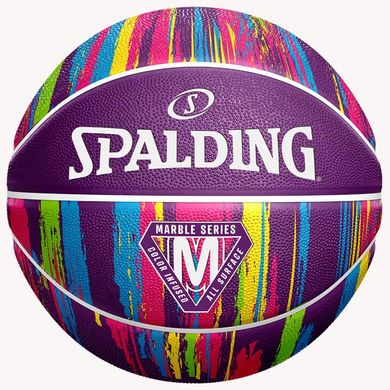 М'яч баскетбольний Spalding Marble Ball фіолетовий № 7 84403Z