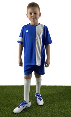 Дитяча футбольна форма X2 (футболка+шорти), розмір S (синій/білий) DX2001B/W-S DX2001B/W