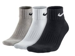 Шкарпетки Nike U NK V CUSH ANKLE-3PR VALUE чорний,білий,сірий Уні 46-50 00000006555
