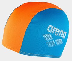 Шапка для плавания Arena POLYESTER II JR голубой, оранжевый OSFM 00000029653