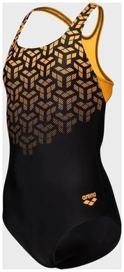 Купальник закритий для дівчат Arena KIKKO V SWIMSUIT SWIM PRO BACK чорний, жовтий Діт 00000037404