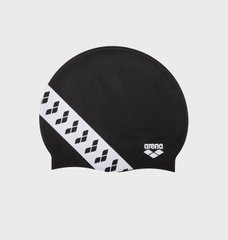 Шапка для плавання Arena TEAM STRIPE CAP чорний, білий Уні OSFM 00000024461