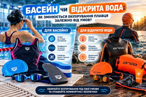 Бассейн или открытая вода: как меняется экипировка пловца в зависимости от условий