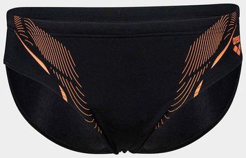 Плавки-сліпи для хлопців Arena SWIM BRIEFS GRAPHIC чорний, помаранчевий Діт  005547-530