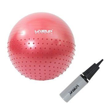 Фітбол масажний з насосом LiveUp HALF MASSAGE BALL LS3569