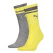 Шкарпетки Puma CREW REGULAR STRIPE 2P UNISEX сірий, жовтий Уні 39-42 00000009585 фото 1