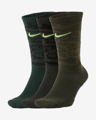 Шкарпетки Nike U NK EVERYDAY PLUS CUSH CREW 3PR хакі, мультиколор Уні 42-46 00000014487