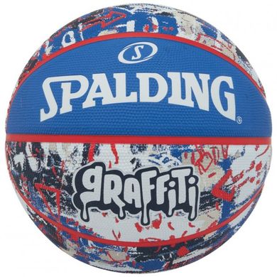 М'яч баскетбольний Spalding Graffitti Ball синій, мультиколор № 7 84377Z