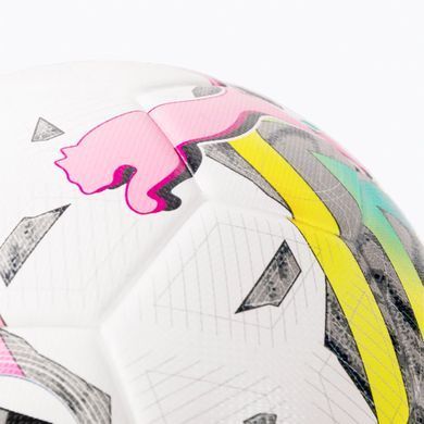 М'яч футбольний Puma Orbita 3 TB (FIFA Quality) білий, жовтий, рожевий, зелений Уні 4 083777-01