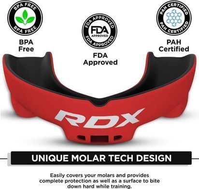 Капа RDX MOUTH GUARD ADULT красный, черный One Size GGS-3RBA