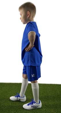 Дитяча футбольна форма X2 (футболка+шорти), розмір S (синій/білий) DX2002B/W-S DX2002B/W
