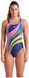 Купальник закрытый для женщин Arena WATER FLUIDS SWIMSUIT SWIM PRO темно-синий, розовый, салатовый Жен 44 008837-570 фото 4