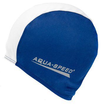 Шапка для плавання Aqua Speed POLYESTER CAP 5764 синій, білий Уні OSFM 091-15