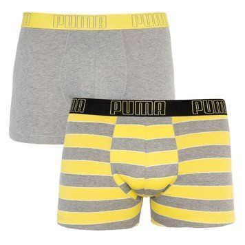Труси-боксери Puma YD BOLD STRIPE BOXER 2P сірий, жовтий Чол S 501001001-020