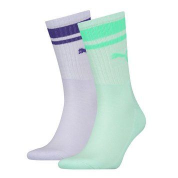 Шкарпетки Puma CREW REGULAR STRIPE 2P UNISEX фіолетовий, м'ятний Уні  261058001-004