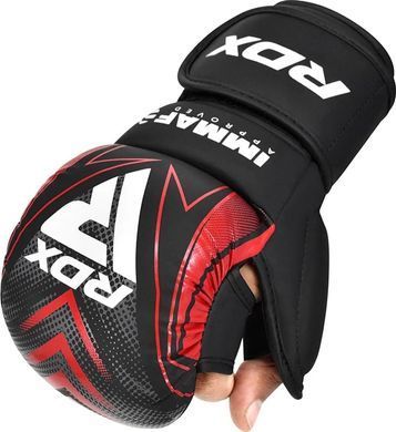 Боксерські рукавиці RDX GRAPPLING GLOVES SHOOTER IMMAF-1 чорний, червоний XXL GSR-IMF-1R