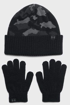 Набір шапка і рукавички UA B Beanie/Glove Combo чорний, сірий Діт OFSM 1386641-001