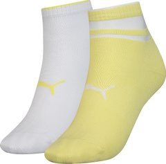 Шкарпетки Puma SHORT SOCK STRUCTURE 2P WOMEN жовтий, білий Жін 39-42 00000009500