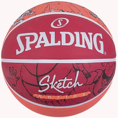 М'яч баскетбольний Spalding Sketch Drible червоний, білий Уні 7 00000021489